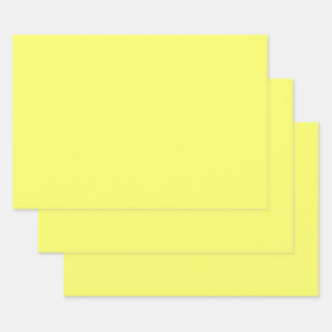 Feuille De Papier Cadeau Citron laser (couleur solide) 