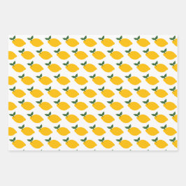 Feuille De Papier Cadeau Citron Motif Mignon PERSONNALISÉ Enterrement de vi