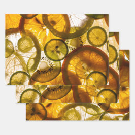 Feuille De Papier Cadeau Citron orange