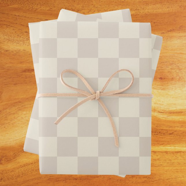 Feuille De Papier Cadeau Clair Brown et blanc cassé (Créateur téléchargé)