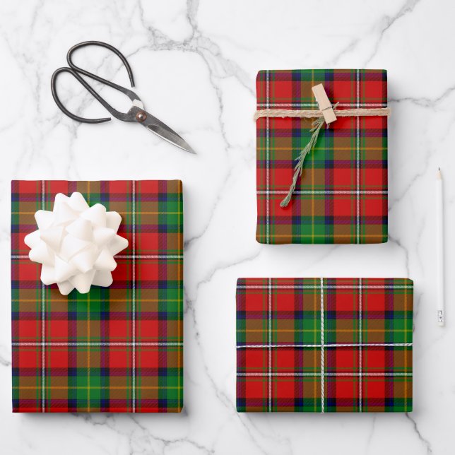 Feuille De Papier Cadeau Clan Boyd Tartan (Recto)