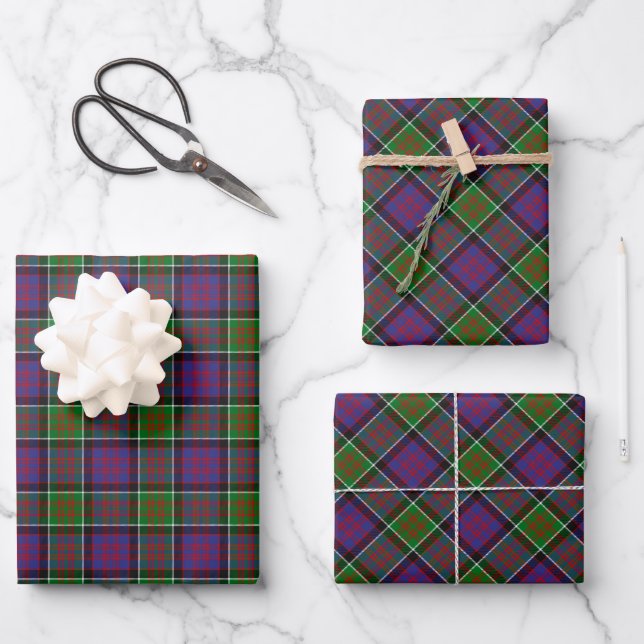 Feuille De Papier Cadeau Clan MacDonald de Clanranald Tartan (Recto)