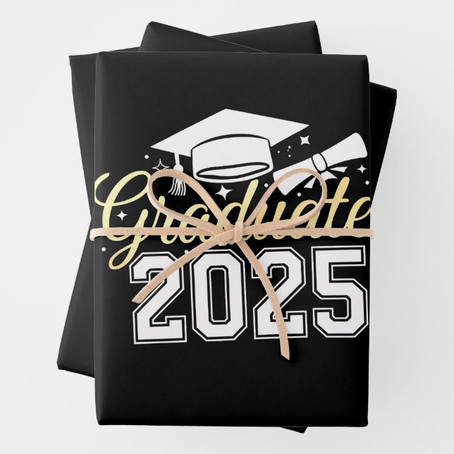 Feuille De Papier Cadeau Classe De Diplôme De 2025 (En situation)