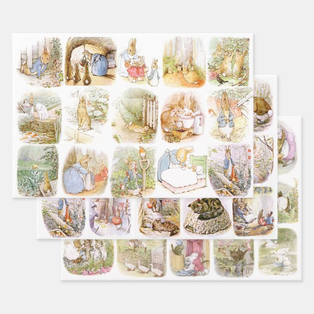 Feuille De Papier Cadeau Classic Beatrix Potter (Lot)