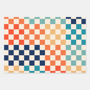 Feuille De Papier Cadeau Classic Retro À damiers Checkerboard Motif A