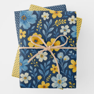 Feuille De Papier Cadeau Classy Shabby Chic Floral Motif