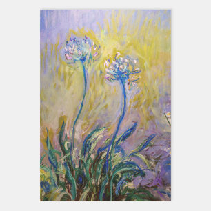 Feuille De Papier Cadeau Claude Monet - Agapanthus
