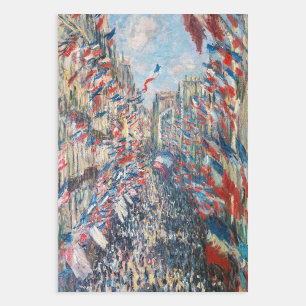 Feuille De Papier Cadeau Claude Monet - La Rue Montorgueil - Paris