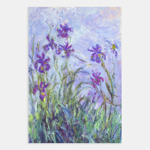 Feuille De Papier Cadeau Claude Monet - Lilac Irises / Iris Mauves