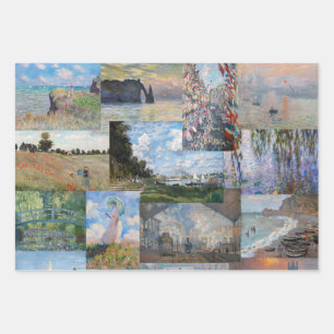 Feuille De Papier Cadeau Claude Monet - Patchwork de chefs-d'oeuvre