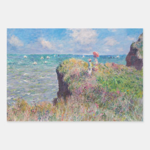 Feuille De Papier Cadeau Claude Monet - Promenade Cliff à Pourville