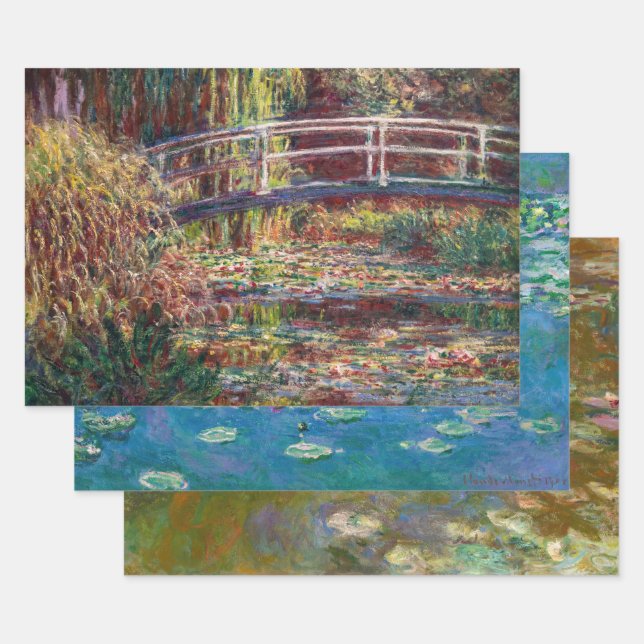 Feuille De Papier Cadeau Claude Monet - Sélection de chefs-d'oeuvre de nénu (Lot)