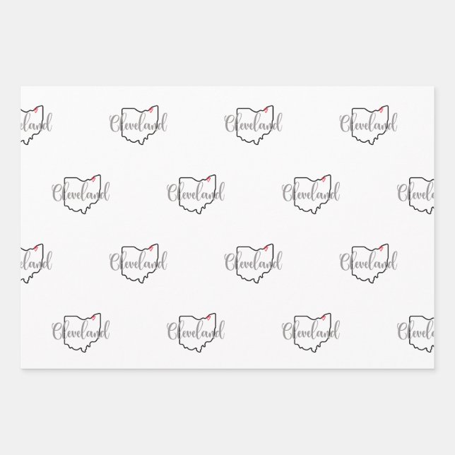 Feuille De Papier Cadeau Cleveland Ohio (Devant)