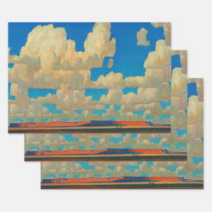 Feuille De Papier Cadeau Cloud World par Maynard Dixon