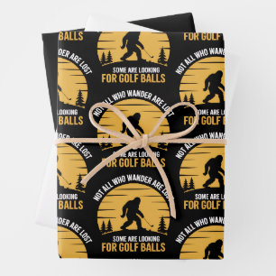 Feuille De Papier Cadeau Club de golf Bigfoot Not All Wanderers Are Lost
