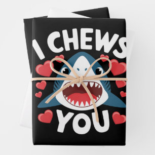 Feuille De Papier Cadeau Cœur d'amour Léopard Mignon Saint-Valentin 
