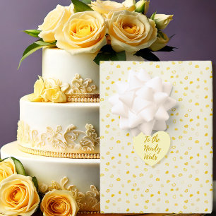 Feuille De Papier Cadeau Coeur-Jaune Mariage-Fête des mères-Saint-Valentin