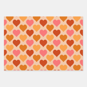 Feuille De Papier Cadeau Coeurs