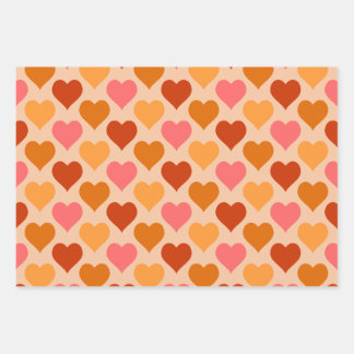 Feuille De Papier Cadeau Coeurs