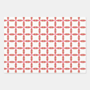 Feuille De Papier Cadeau Coeurs alignés