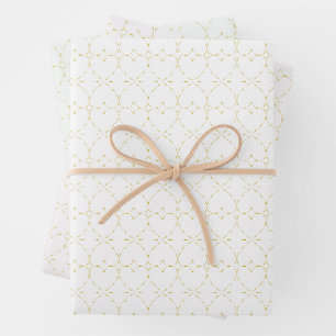 Feuille De Papier Cadeau Coeurs dorés du diamant