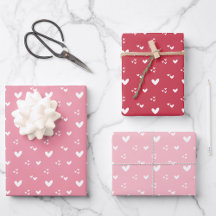 Coeurs doux Motif rouge et rose