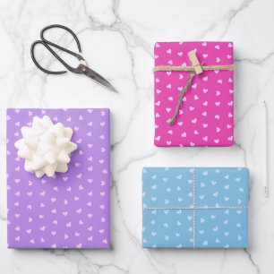 Feuille De Papier Cadeau Coeurs minuscules mignons Saint Valentin