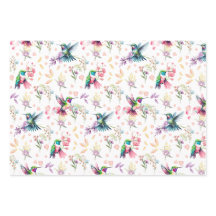 Colibri & Fleur Sauvage Aquarelle