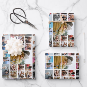 Feuille De Papier Cadeau Collage photo personnalisé