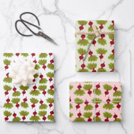 Feuille De Papier Cadeau Collection Betterave Fraîche