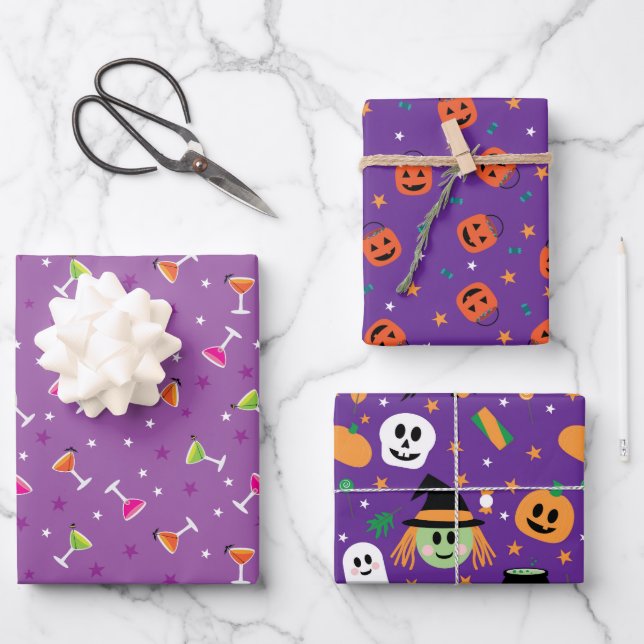 Feuille De Papier Cadeau Collection Halloween (Recto)
