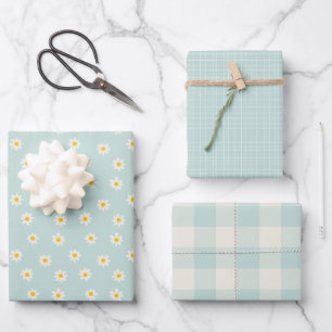 Feuille De Papier Cadeau Collection Little One - sarcelle douce