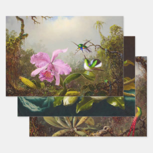 Feuille De Papier Cadeau Collection Martin Johnson Heade, Découpage