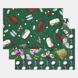 Feuille De Papier Cadeau Collection Time Golfers