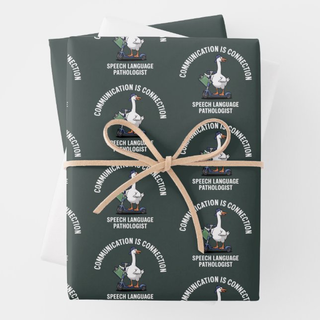 Feuille De Papier Cadeau Communication Is Connection Speech Language Goose (En situation)