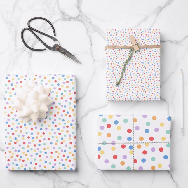Feuille De Papier Cadeau Confetti Bright (Points) (Recto)