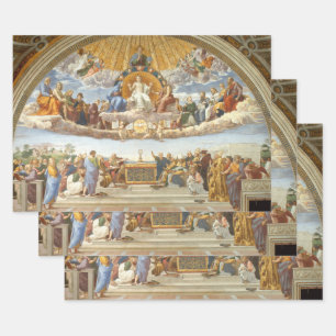 Feuille De Papier Cadeau Conflit du Saint Sacrement, Raphael Sanzio