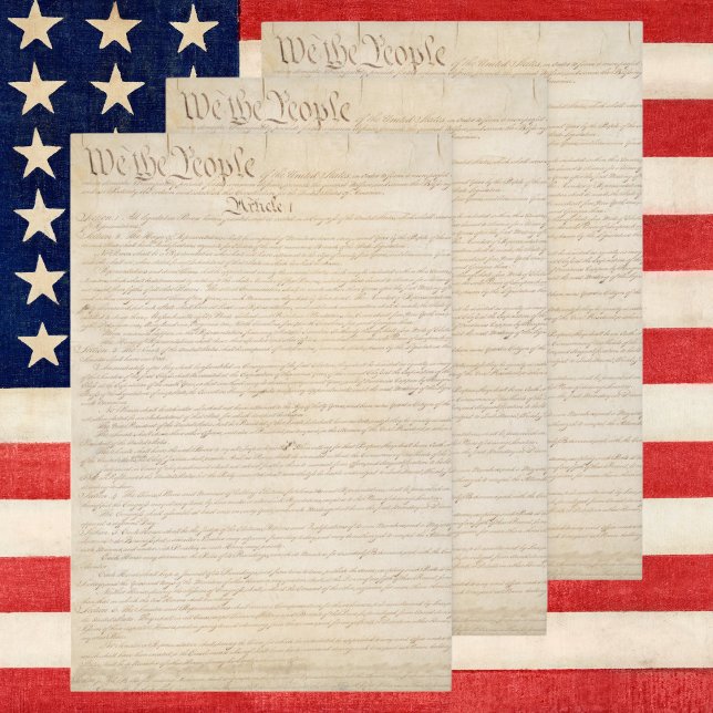 Feuille De Papier Cadeau Constitution des États-Unis, Nous le peuple (Créateur téléchargé)