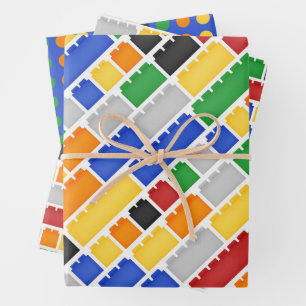 Feuille De Papier Cadeau Construire le Motif de jouets