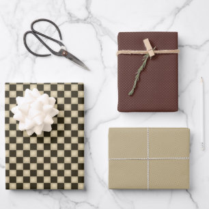 Feuille De Papier Cadeau Contrôles prioritaires rustiques