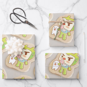 Feuille De Papier Cadeau Cookies de givrage XiaoTieJun