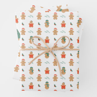 Feuille De Papier Cadeau Cookies de pain d'épices