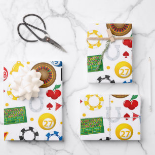 Feuille De Papier Cadeau Cool de jeu de dés motif Casino