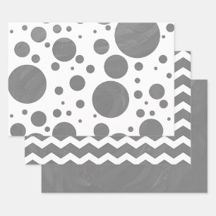 Feuille De Papier Cadeau Cool Grey Motifs coordonnés