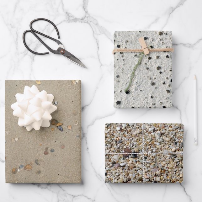 Feuille De Papier Cadeau cool plage et motif (Recto)