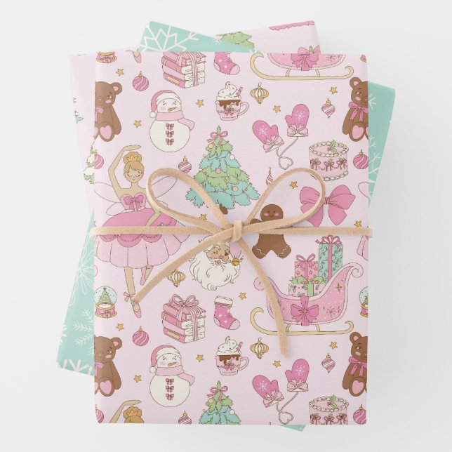 Feuille De Papier Cadeau Coquette Christmas Ballerina (En situation)