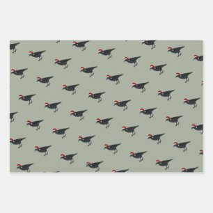 Feuille De Papier Cadeau Corbeau de Noël