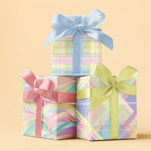 Feuille De Papier Cadeau Coton Candy Spring jeu de pastel 3