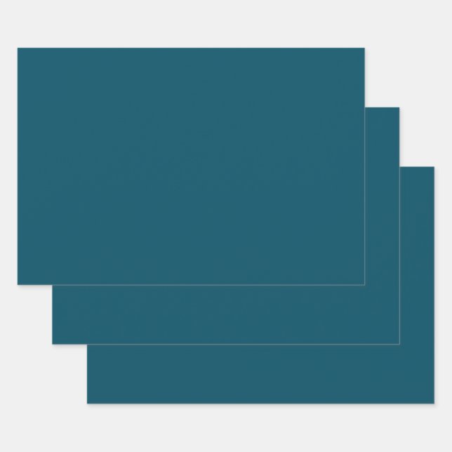 Feuille De Papier Cadeau Couleur bleu vert turquoise (Lot)