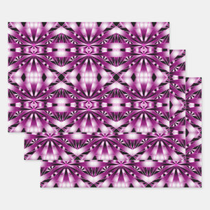 Feuille De Papier Cadeau Couleur de perspective dégradé violet Dessin rempl